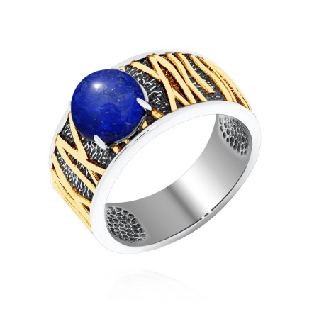 Купить оптом кольцо из серебра с лазуритом 1317471752 от Krasnoe