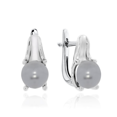 Купить оптом серьги из серебра с жемчугами 2340241399-21 от Krasnoe