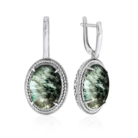 Купить оптом серьги из серебра с серафинитами 2340920963 от Krasnoe