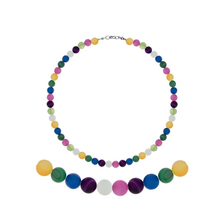 Купить оптом бусы из серебра с агатами 8340396096-40 от Krasnoe