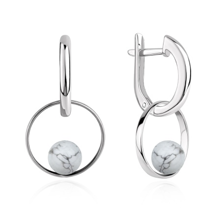 Купить оптом серьги из серебра с кахолонгами 2340К05511 от Krasnoe