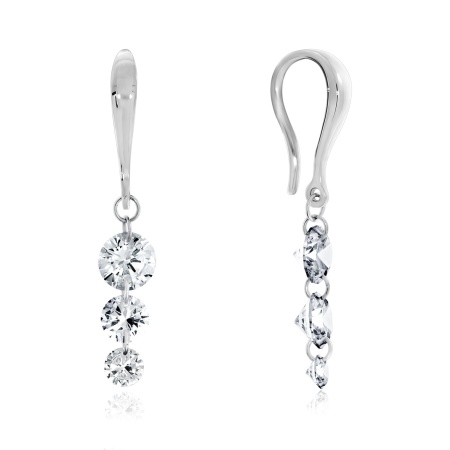 Купить оптом серьги из серебра с фианитами 2340200605 от Krasnoe