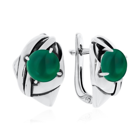 Купить оптом серьги из серебра с агатами 2310392363-60 от Krasnoe