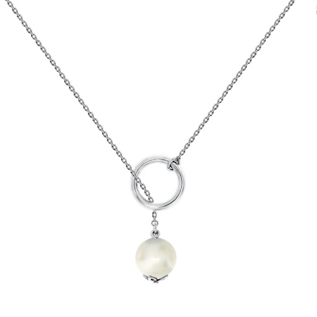 Купить оптом колье из серебра с жемчугом 8340241483-2-65 от Krasnoe