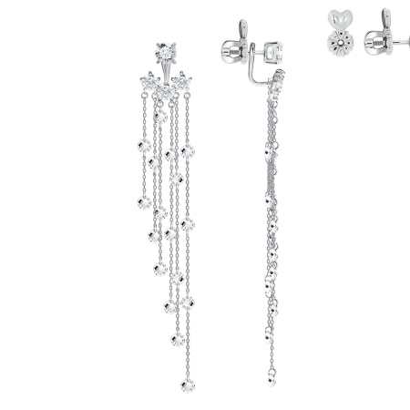 Купить оптом серьги из серебра с фианитами 2340200789-1 от Krasnoe