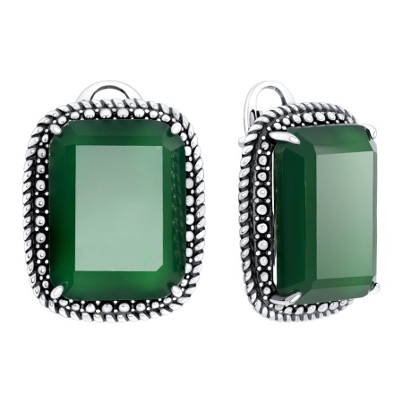 Купить оптом серьги из серебра с агатами 2310395757-60 от Krasnoe