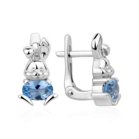 Купить оптом серьги из серебра с ситаллами 2340С36519-70 от Krasnoe