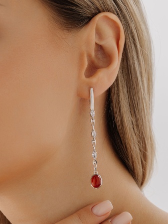 Купить оптом серьги из серебра с агатами 2340391513-40 от Krasnoe