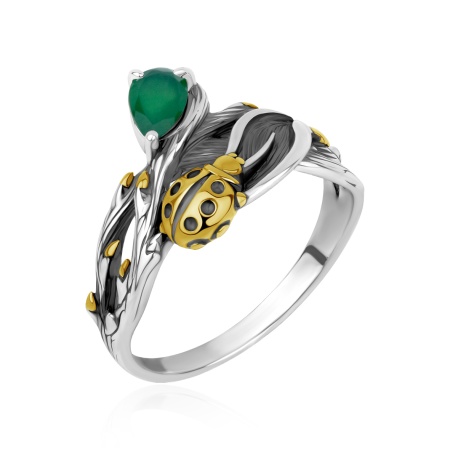 Купить оптом кольцо из серебра с агатом 1317392128-60 от Krasnoe