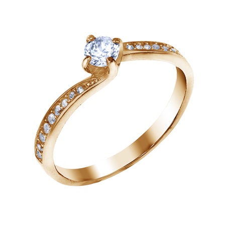 Купить оптом кольцо из серебра с фианитами 1320200190 от Krasnoe