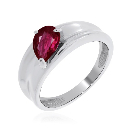 Купить оптом кольцо из серебра с рубином 1340021672-2 от Krasnoe