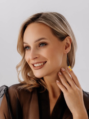 Купить оптом серьги из серебра с агатами 2340390714-1-50 от Krasnoe