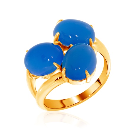 Купить оптом кольцо из серебра с агатами 1320391181-70 от Krasnoe