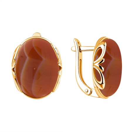 Купить оптом серьги из серебра с сердоликами 2320681859 от Krasnoe