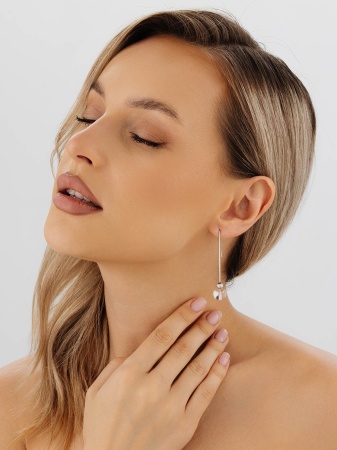 Купить оптом серьги из серебра с хрусталём 2340521068 от Krasnoe