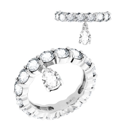 Купить оптом кольцо из серебра с фианитами 1340201314-190 от Krasnoe