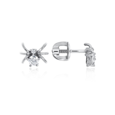 Купить оптом пусеты из серебра с фианитами 2340201251 от Krasnoe