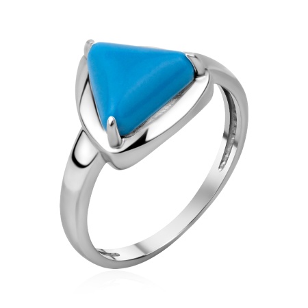 Купить оптом кольцо из серебра с бирюзой 1340Б26566-1 от Krasnoe