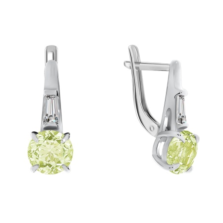 Купить оптом серьги из серебра с фианитами и ситаллами 2340880284-55 от Krasnoe