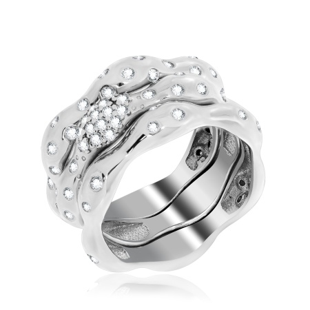 Купить оптом кольцо из серебра с фианитами 1340201161л от Krasnoe