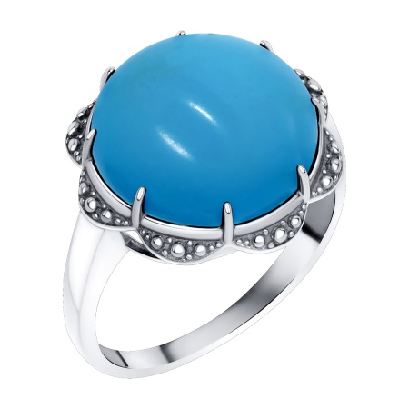 Купить оптом кольцо из серебра с бирюзой 1310Б25792 от Krasnoe