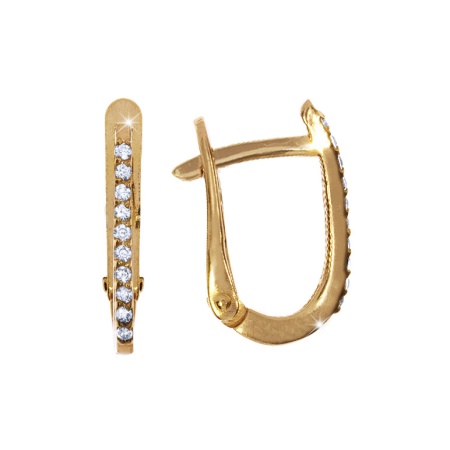 Купить оптом серьги из серебра с фианитами 3202014414 от Krasnoe