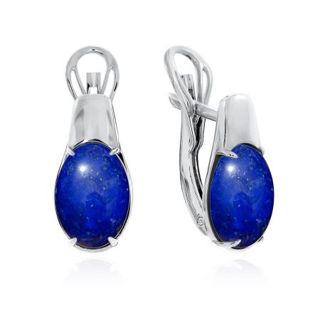 Купить оптом серьги из серебра с лазуритами 2340470991 от Krasnoe