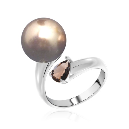 Купить оптом кольцо из серебра с жемчугом и фианитом 1340241396-1-43 от Krasnoe