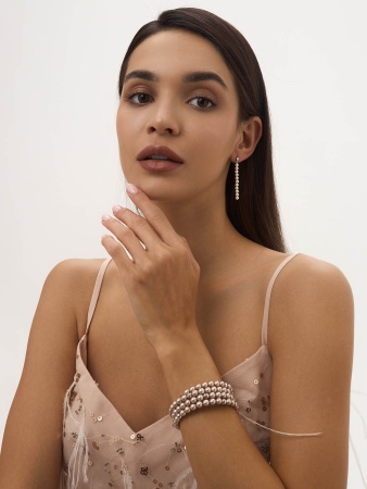 Купить оптом серьги из серебра с фианитами 2340200254 от Krasnoe