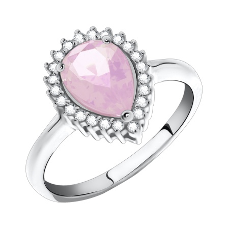 Купить оптом кольцо из серебра с кварцем и фианитами 1340180148л-1 от Krasnoe