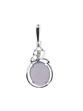 Купить оптом подвеска из серебра с агатом и фианитами 3340393501 от Krasnoe