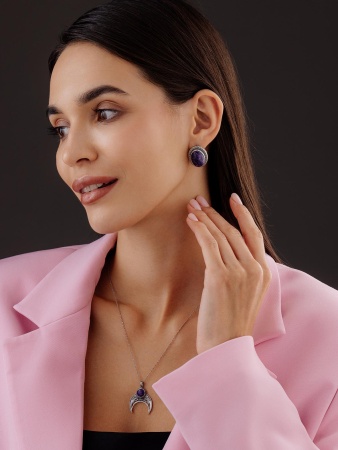 Купить оптом подвеска из серебра с чароитом 3310461819 от Krasnoe