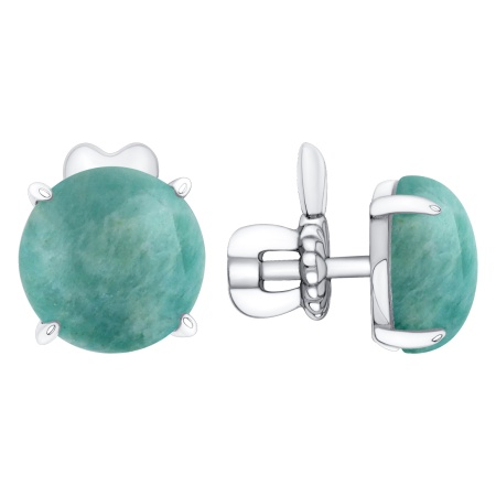 Купить оптом пусеты из серебра с амазонитами 2340375946 от Krasnoe