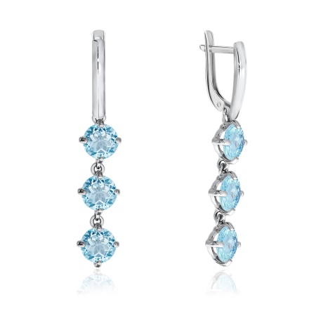 Купить оптом серьги из серебра с фианитами 2340200668-71 от Krasnoe