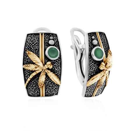 Купить оптом серьги из серебра с агатами 2317391765-60 от Krasnoe