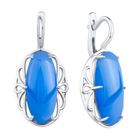 Купить оптом серьги из серебра с агатами 2340395791-70 от Krasnoe