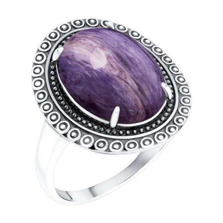 Купить оптом кольцо из серебра с чароитом 1310465773 от Krasnoe