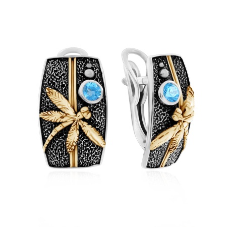 Купить оптом серьги из серебра с топазами 2317071765-73 от Krasnoe