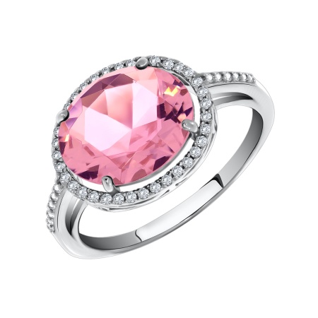 Купить оптом кольцо из серебра с кварцем и фианитами 1340180139-30 от Krasnoe