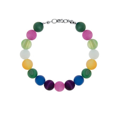 Купить оптом браслет из серебра с агатами 4340396090-18 от Krasnoe