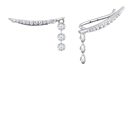 Купить оптом серьги из серебра с фианитами 2340204903л-2 от Krasnoe