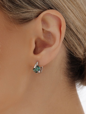 Купить оптом серьги из серебра с ситаллами 2340885882-64 от Krasnoe