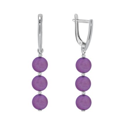 Купить оптом серьги из серебра с ледяными агатами 2340390314-30 от Krasnoe