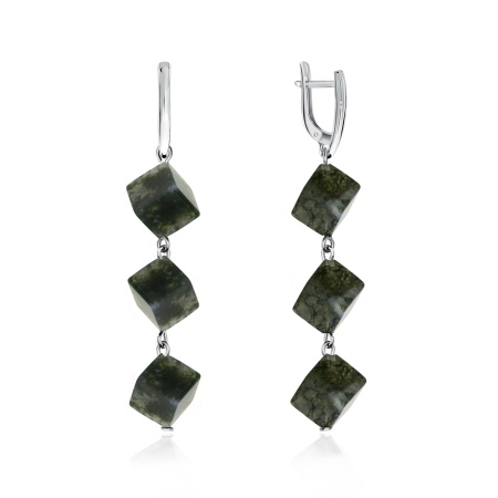 Купить оптом серьги из серебра с агатами 2340870311-60 от Krasnoe