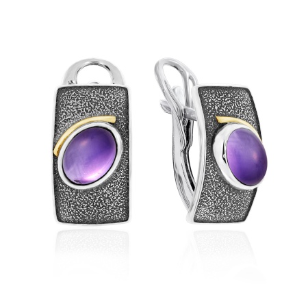 Купить оптом серьги из серебра с аметистами 2317062398 от Krasnoe
