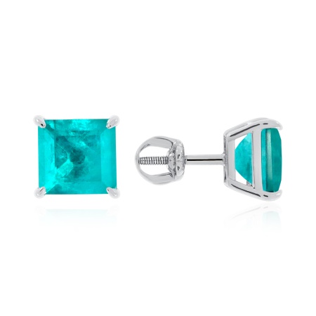 Купить оптом пусеты из серебра с турмалин синт.ами 2340081912-1-78 от Krasnoe