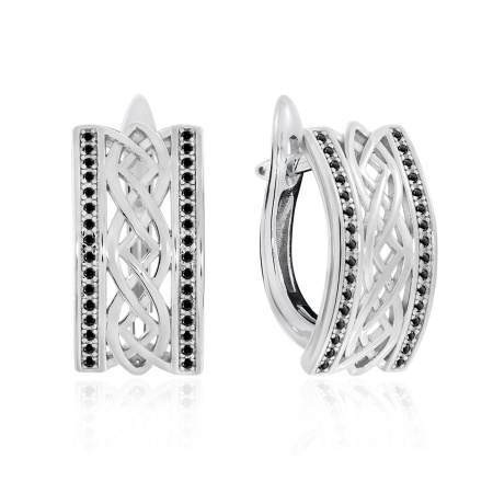 Купить оптом серьги из серебра с фианитами 2340201360л-20 от Krasnoe