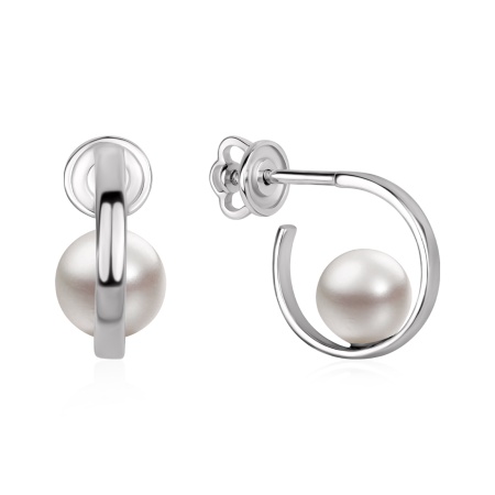 Купить оптом пусеты из серебра с жемчугами 2340245512 от Krasnoe