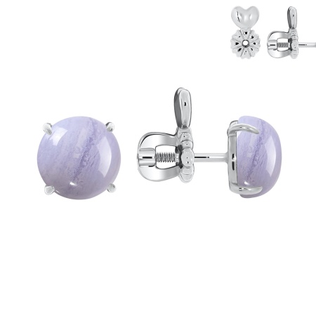 Купить оптом пусеты из серебра с агатами П340392680-84 от Krasnoe