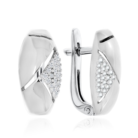 Купить оптом серьги из серебра с фианитами 2340201137л от Krasnoe